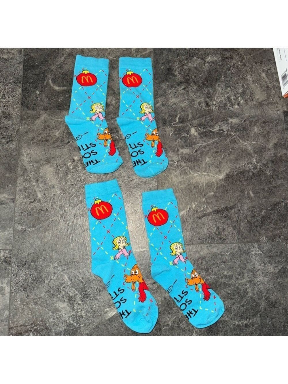 McDonald’s Christmas Grinch Blue Socks 2 Pairs NWOT